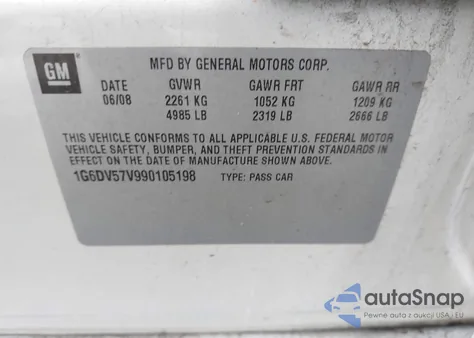 2009 Cadillac Cts Standard from USA, damaged, VIN 1G6DV57V990105198